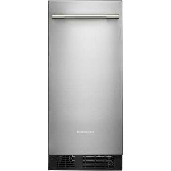 KitchenAid 15 Inch Automatic Clear Ice Maker With 25 Lb Capacity and Built-In Drain Pump: Stainless Steel — thumbnail 4